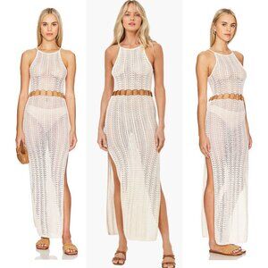 LSpace Falling For You Cover-Up Crochet Small Maxi Dress Vacation Festival NWT